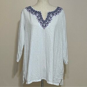 Talbots Embroidered Tunic Size 2X